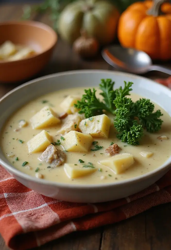 25 Cozy Dairy Free Crockpot Recipes Perfect for Fall - 14. Creamy Potato and Kale Soup