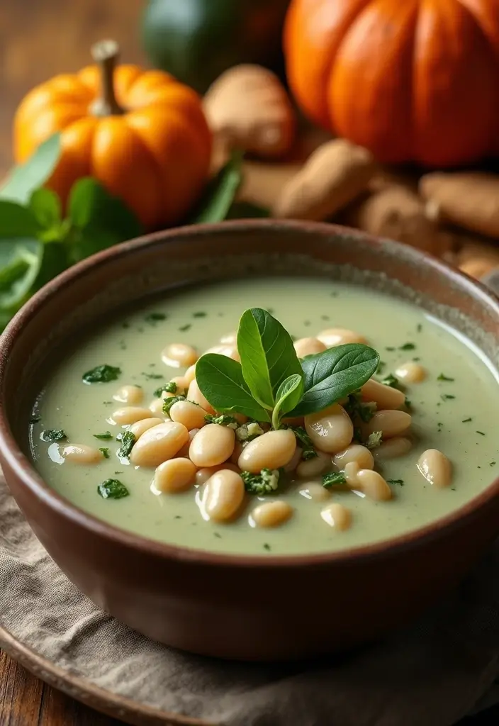 25 Cozy Dairy Free Crockpot Recipes Perfect for Fall - 17. Creamy Spinach and White Bean Soup