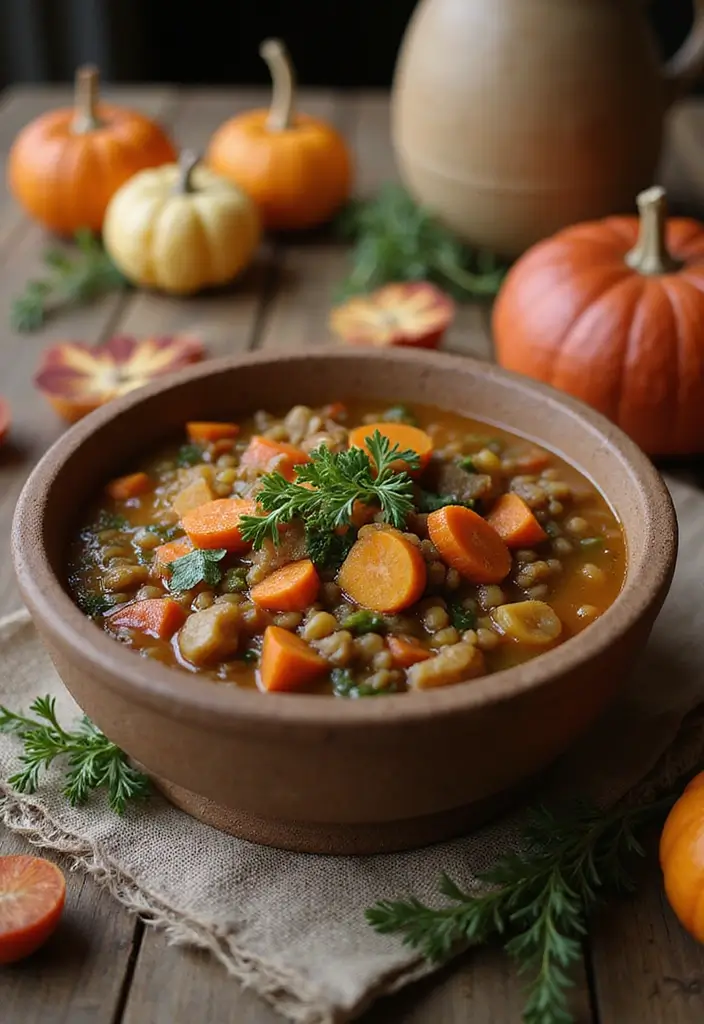 25 Cozy Dairy Free Crockpot Recipes Perfect for Fall - 2. Hearty Lentil Vegetable Stew