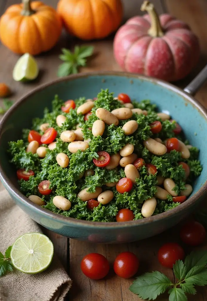 25 Cozy Dairy Free Crockpot Recipes Perfect for Fall - 22. White Bean and Kale Salad