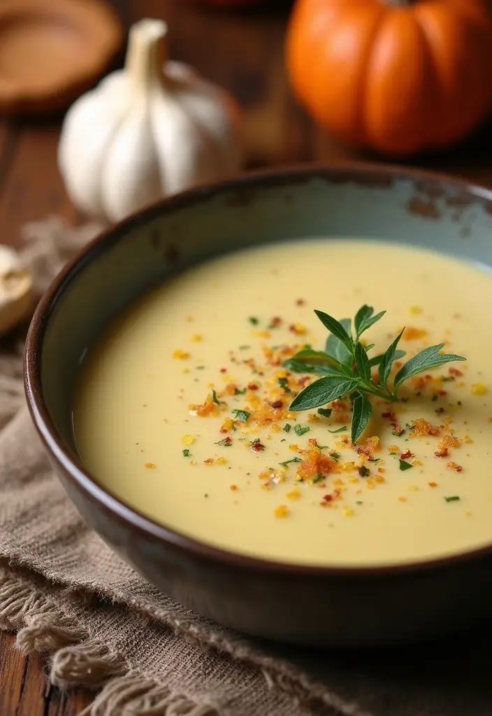 25 Cozy Dairy Free Crockpot Recipes Perfect for Fall - 25. Roasted Garlic and Cauliflower Soup