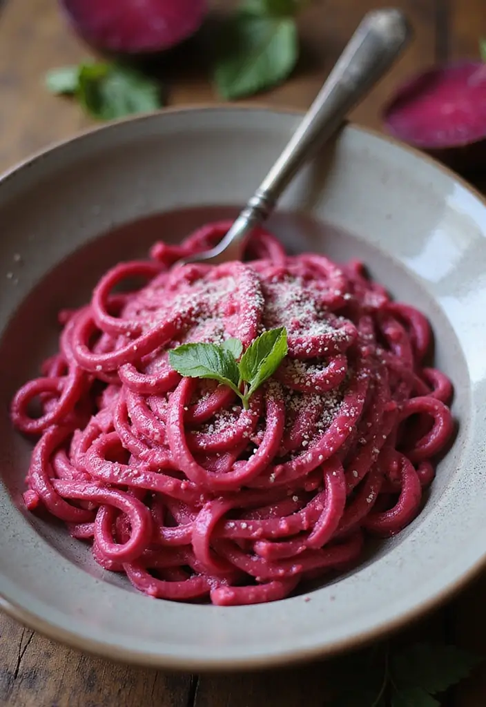 25 Creamy Dairy Free Pasta Recipes That Hit the Spot - 13. Creamy Beetroot Pasta