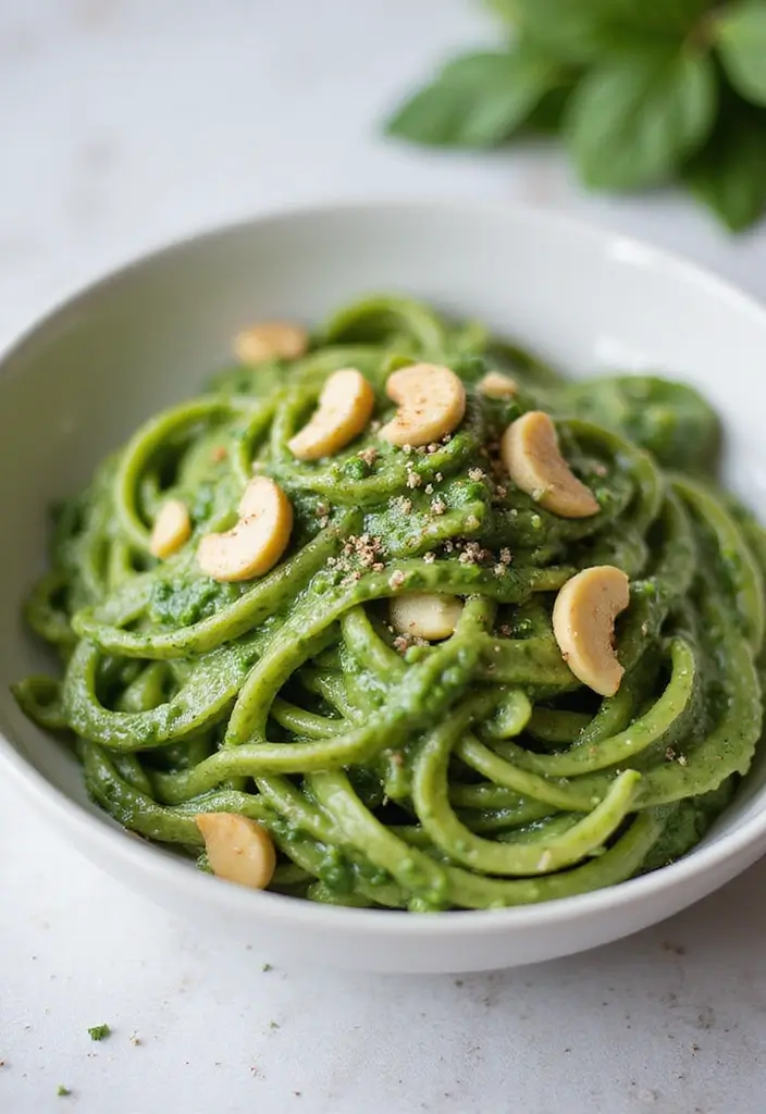 25 Creamy Dairy Free Pasta Recipes That Hit the Spot - 5. Spinach and Cashew Cream Pasta