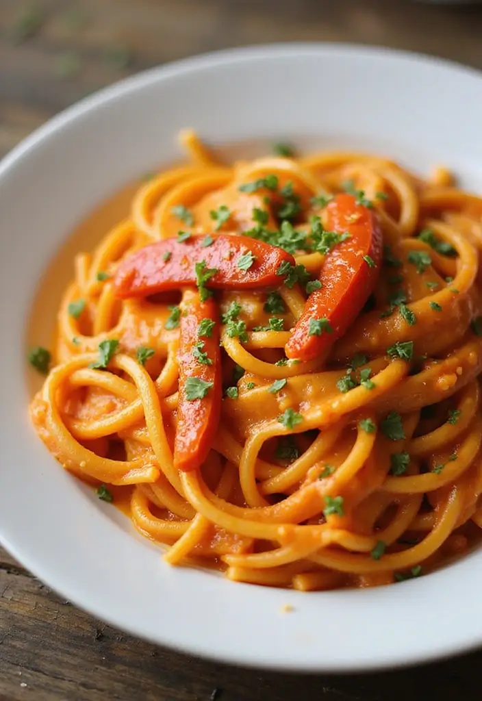 25 Creamy Dairy Free Pasta Recipes That Hit the Spot - 6. Roasted Red Pepper Pasta