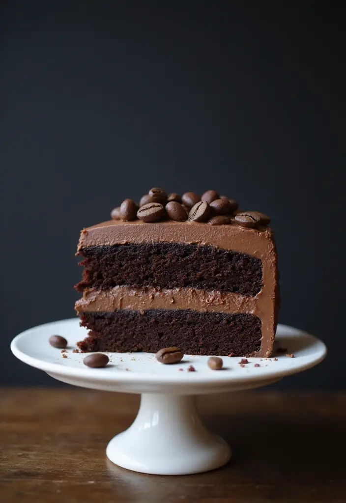 25 Creamy & Delicious Dairy Free Dessert Recipes You’ll Crave - 22. Vegan Mocha Cake