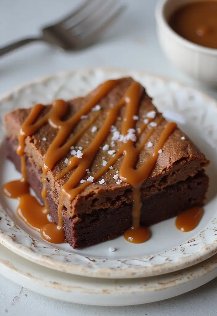 25 Creamy & Delicious Dairy Free Dessert Recipes You’ll Crave - 23. Vegan Salted Caramel Brownies