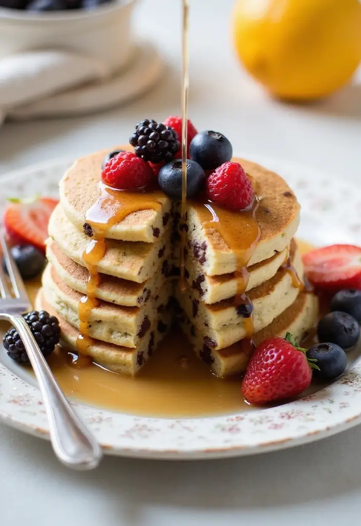 25 Creamy & Delicious Dairy Free Dessert Recipes You’ll Crave - 24. Vegan Chocolate Chip Pancakes