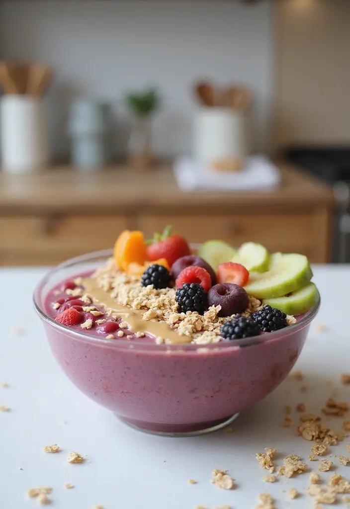 25 Dairy Free Breakfast Recipes to Kickstart Your Morning - 23. Smoothie Bowl with Nut Butter