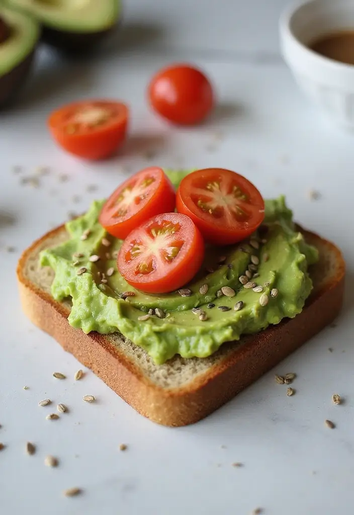25 Dairy Free Breakfast Recipes to Kickstart Your Morning - 4. Avocado Toast with Cherry Tomatoes