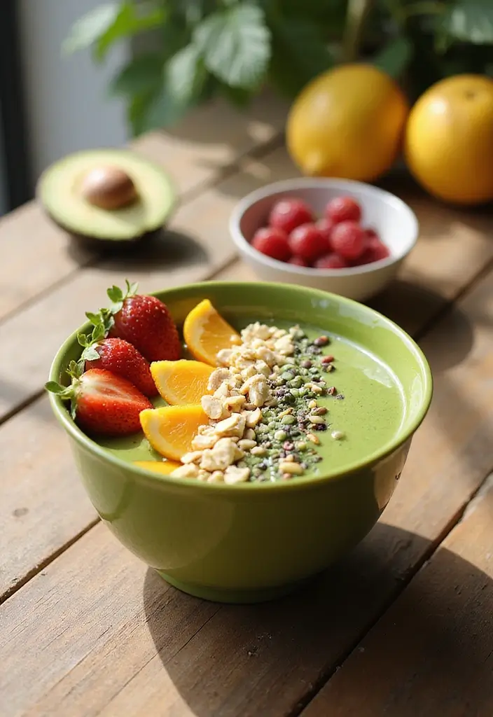 25 Dairy Free Breakfast Recipes to Kickstart Your Morning - 7. Green Smoothie Bowl
