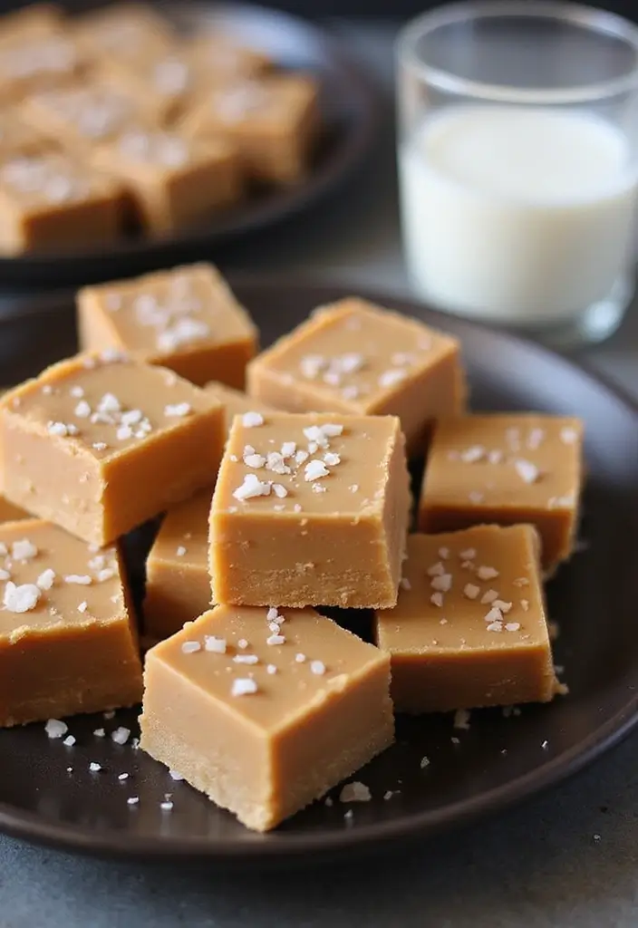 25 Dairy Free Fudge Recipes That Melt in Your Mouth - 14. Caramel Sea Salt Fudge
