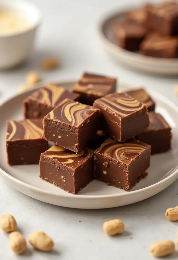 25 Dairy Free Fudge Recipes That Melt in Your Mouth - 2. Peanut Butter Swirl Fudge