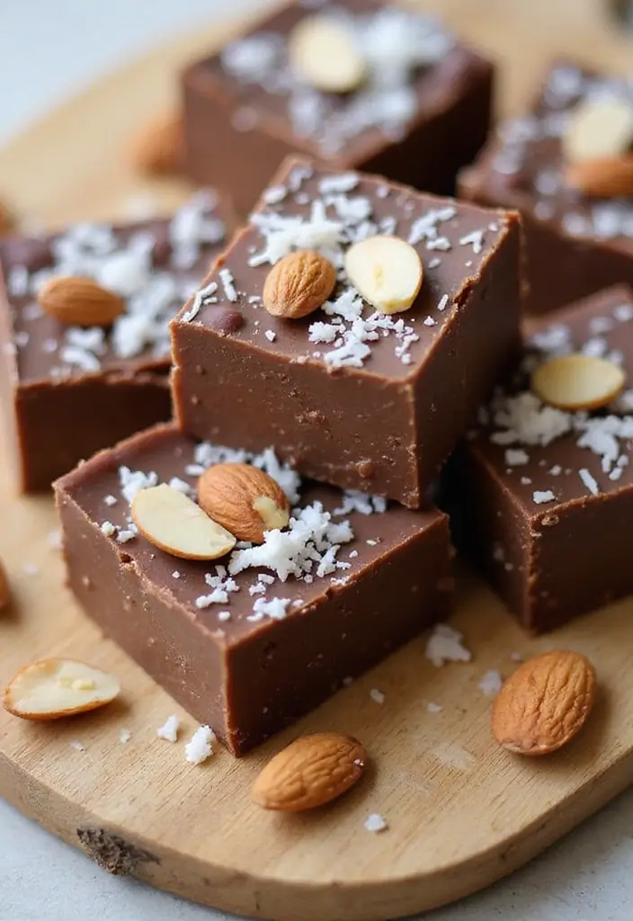 25 Dairy Free Fudge Recipes That Melt in Your Mouth - 20. Almond Joy Fudge