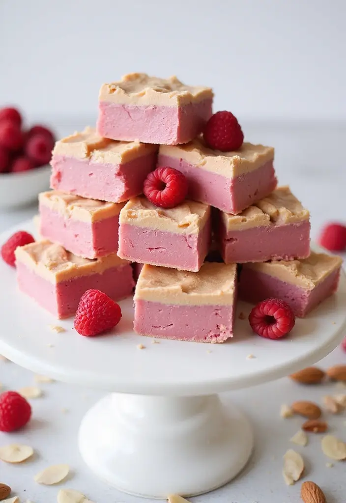 25 Dairy Free Fudge Recipes That Melt in Your Mouth - 5. Raspberry Almond Fudge
