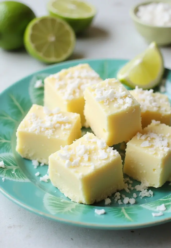 25 Dairy Free Fudge Recipes That Melt in Your Mouth - 7. Coconut Lime Fudge