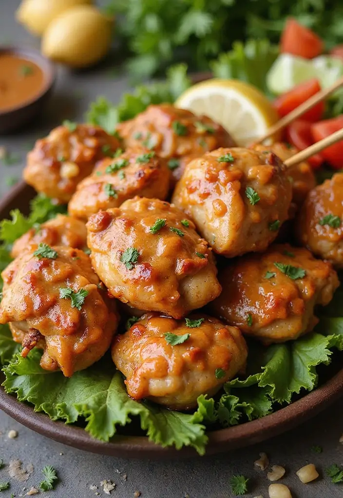 25 Easy Gluten and Dairy Free Recipes for Busy Weeknights - 13. Thai Peanut Chicken Skewers
