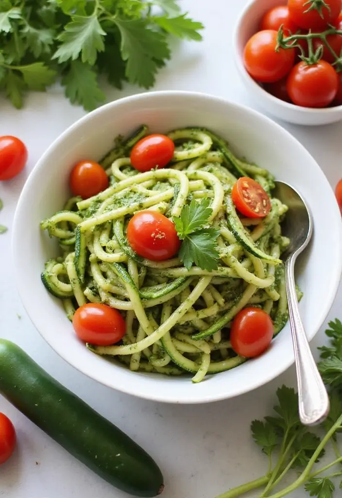 25 Easy Gluten and Dairy Free Recipes for Busy Weeknights - 6. Zucchini Noodles with Pesto