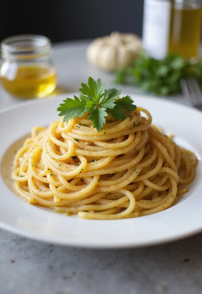 25 Family-Favorite Dairy and Egg Free Recipes Everyone Can Enjoy - 16. Spaghetti with Garlic and Olive Oil
