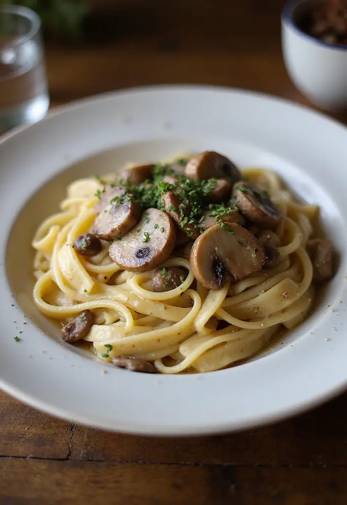 25 Family-Favorite Dairy and Egg Free Recipes Everyone Can Enjoy - 20. Vegan Creamy Mushroom Pasta