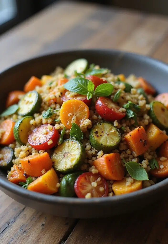 25 Family-Favorite Dairy and Egg Free Recipes Everyone Can Enjoy - 23. Roasted Vegetable Quinoa Bowl