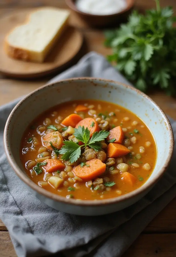 25 Family-Favorite Dairy and Egg Free Recipes Everyone Can Enjoy - 25. Savory Vegetable Lentil Soup