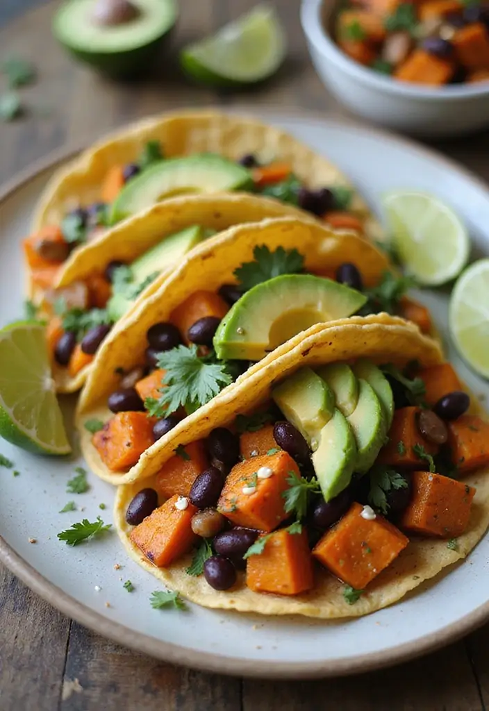 25 Family-Favorite Dairy and Egg Free Recipes Everyone Can Enjoy - 3. Sweet Potato and Black Bean Tacos