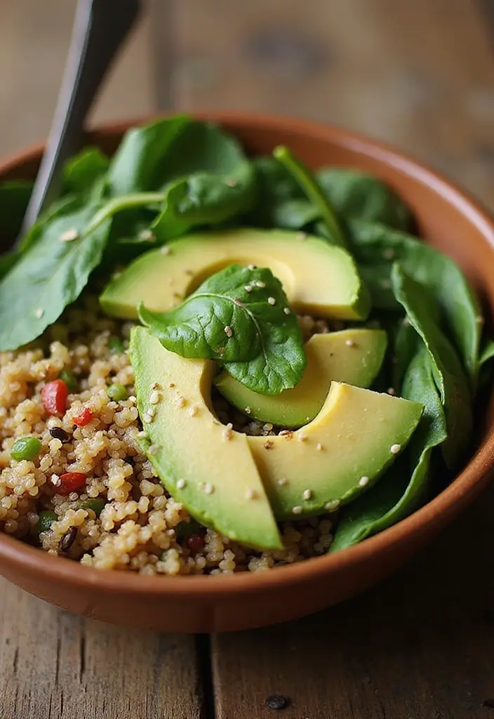 25 Gluten Free Dairy Free Brunch Recipes That Impress Guests - 1. Quinoa Breakfast Bowl with Avocado and Spinach