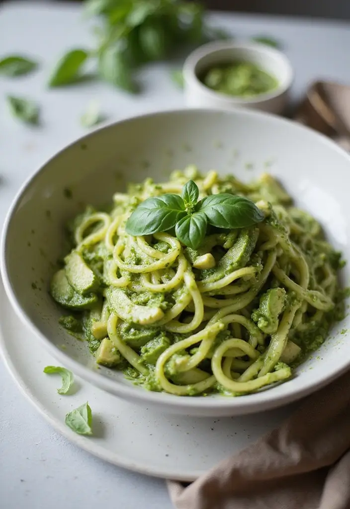 25 Gluten Free Dairy Free Brunch Recipes That Impress Guests - 7. Zucchini Noodles with Avocado Pesto