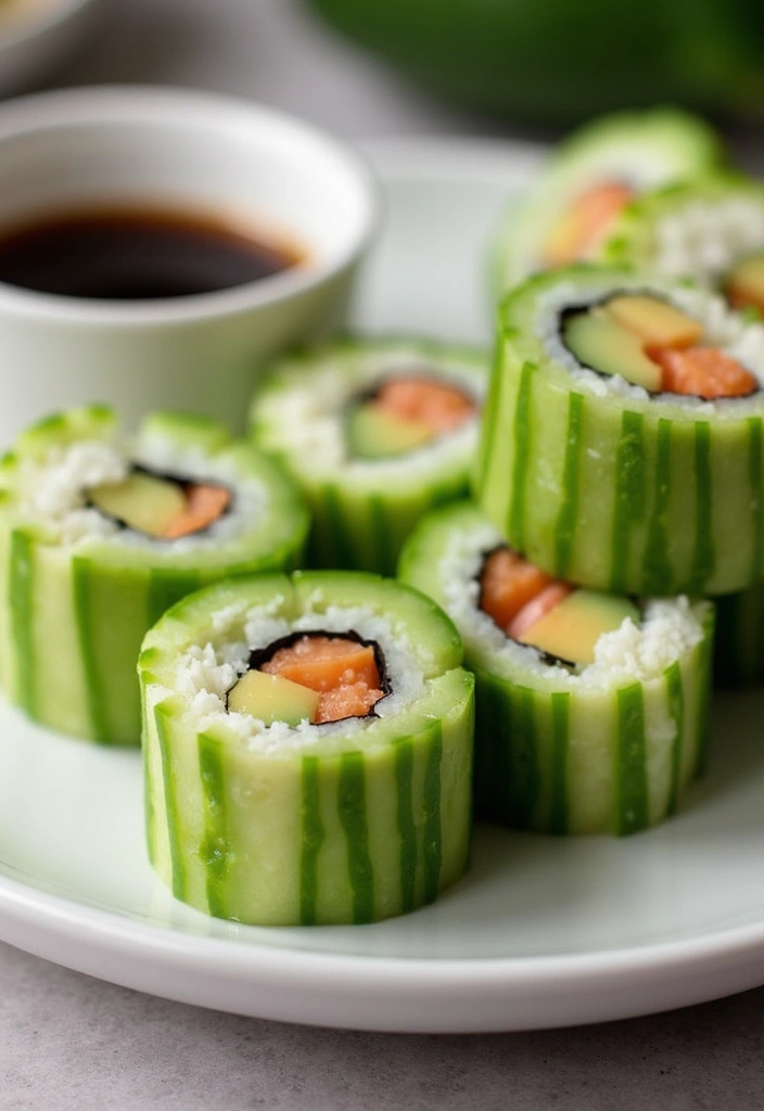 25 Low Carb Dairy Free Recipes That’ll Keep You Satisfied - 11. Cucumber Avocado Sushi Rolls