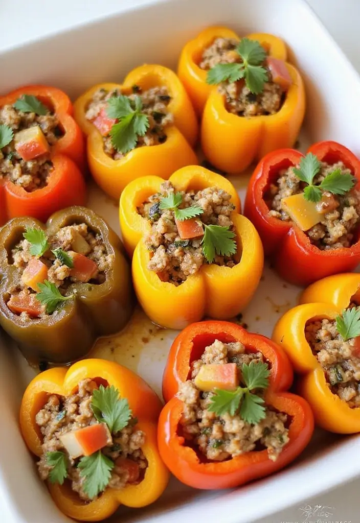 25 Low Carb Dairy Free Recipes That’ll Keep You Satisfied - 13. Veggie-Stuffed Bell Peppers
