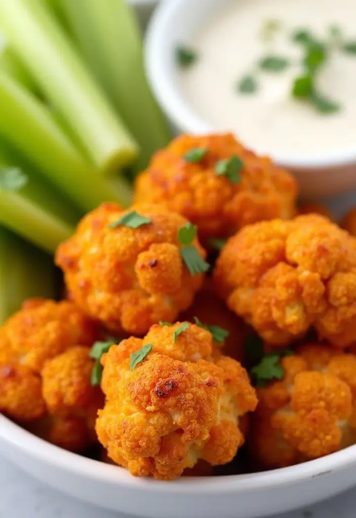 25 Low Carb Dairy Free Recipes That’ll Keep You Satisfied - 2. Cauliflower Buffalo Bites