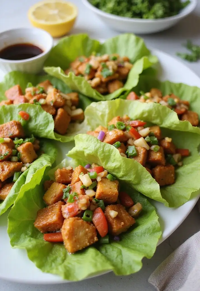 25 Low Carb Dairy Free Recipes That’ll Keep You Satisfied - 20. Asian Chicken Lettuce Wraps