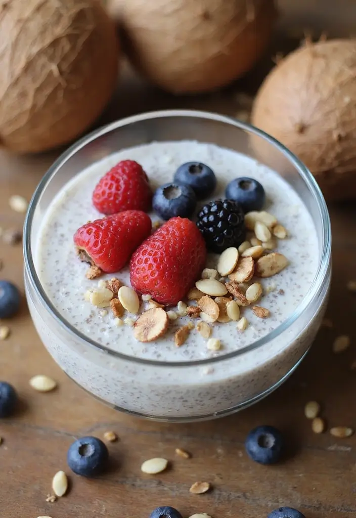 25 Nourishing Grain Free Dairy Free Recipes for Gut Health - 1. Coconut Chia Seed Pudding