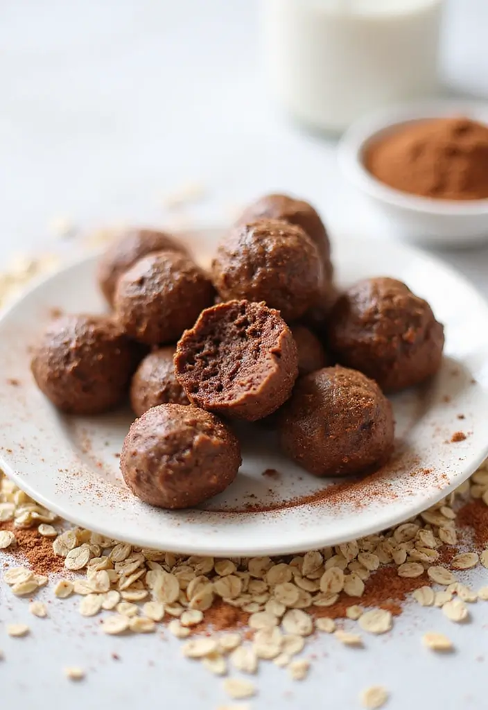 25 Nourishing Grain Free Dairy Free Recipes for Gut Health - 11. Choco-Banana Energy Balls