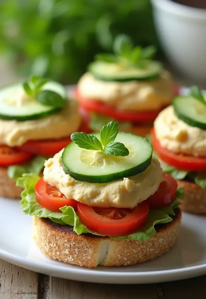 25 Nourishing Grain Free Dairy Free Recipes for Gut Health - 17. Cucumber and Hummus Sandwich