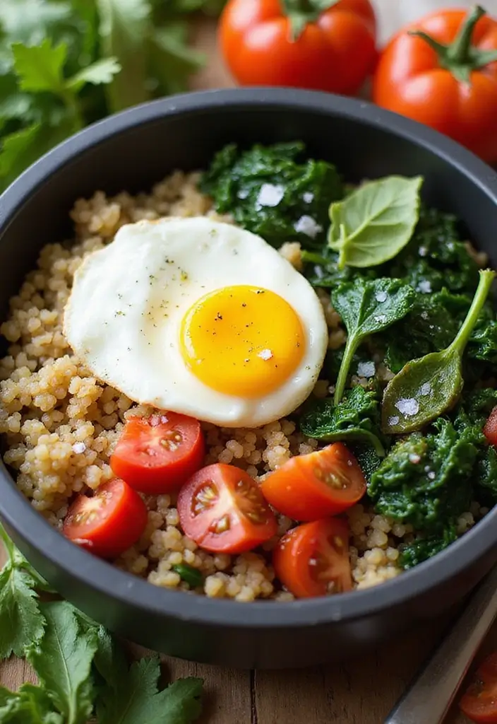 25 Nourishing Grain Free Dairy Free Recipes for Gut Health - 2. Savory Quinoa Breakfast Bowl