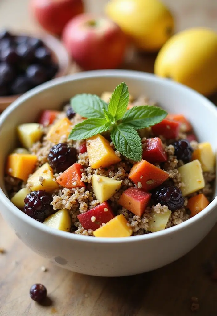 25 Nourishing Grain Free Dairy Free Recipes for Gut Health - 21. Quinoa Fruit Salad