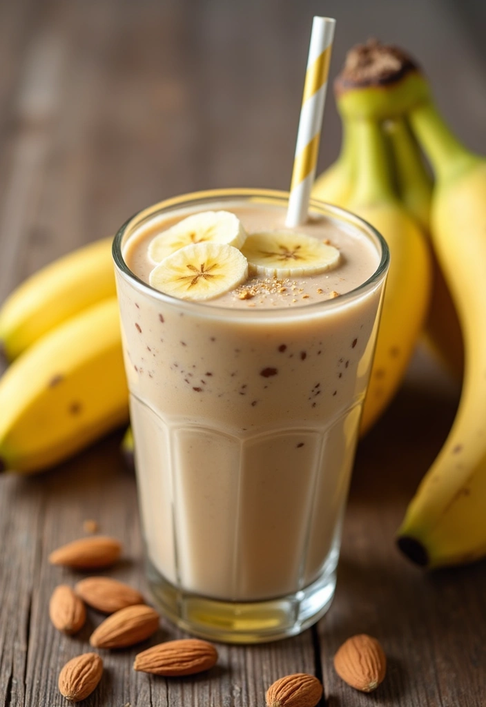 25 Nourishing Grain Free Dairy Free Recipes for Gut Health - 3. Almond Butter Banana Smoothie