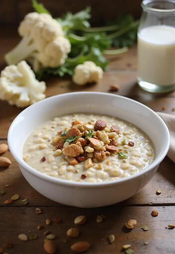 25 Nourishing Grain Free Dairy Free Recipes for Gut Health - 5. Cauliflower Oatmeal