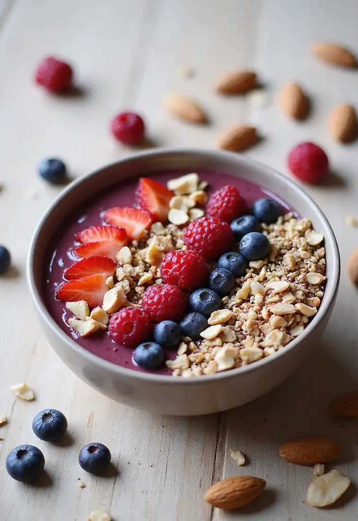 25 Nourishing Grain Free Dairy Free Recipes for Gut Health - 9. Berry Smoothie Bowl