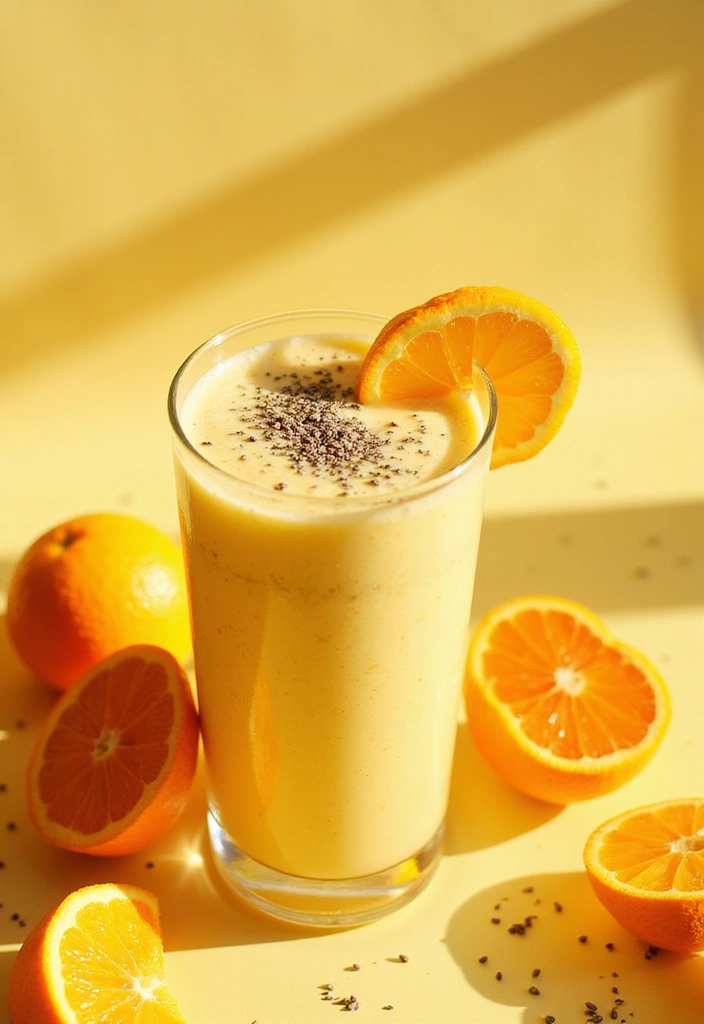 25 Refreshing Dairy Free Smoothie Recipes for Glowing Skin - 12. Chia Seed & Citrus Smoothie