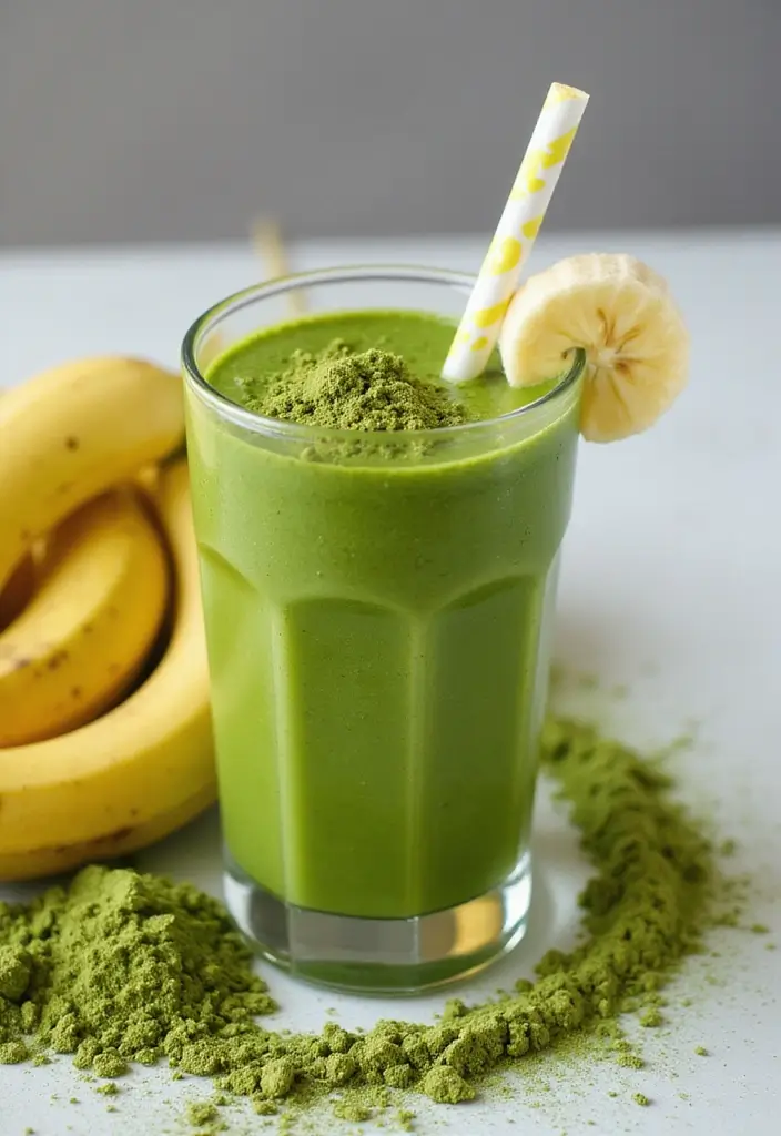 25 Refreshing Dairy Free Smoothie Recipes for Glowing Skin - 13. Matcha Green Tea Smoothie