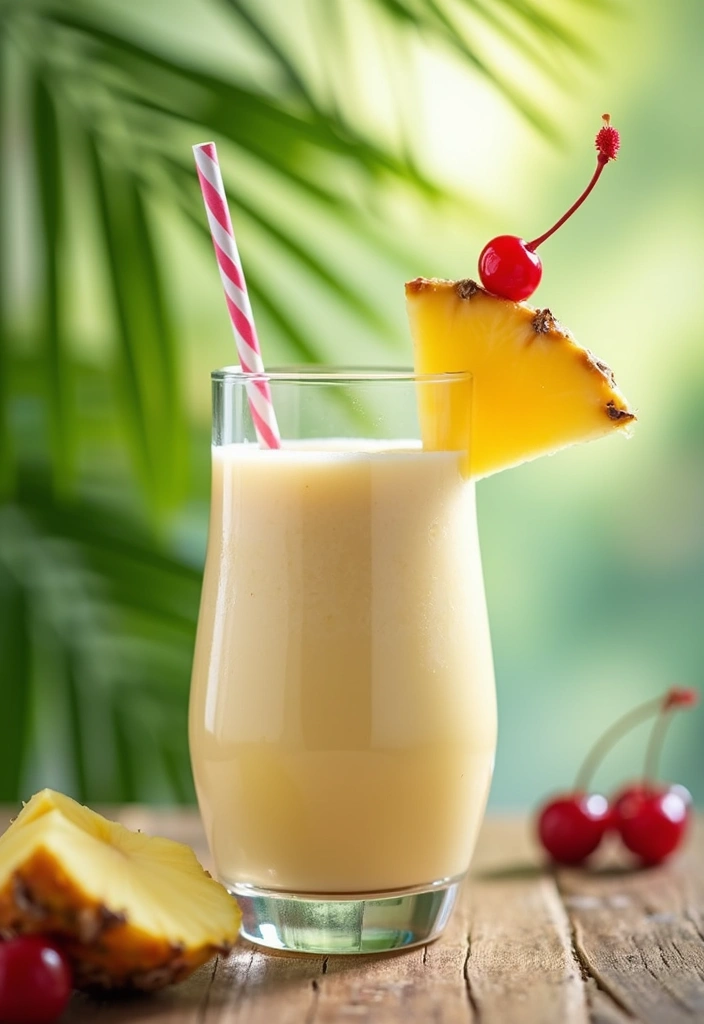 25 Refreshing Dairy Free Smoothie Recipes for Glowing Skin - 14. Pina Colada Smoothie