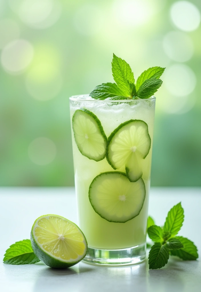 25 Refreshing Dairy Free Smoothie Recipes for Glowing Skin - 16. Cucumber Mint Smoothie