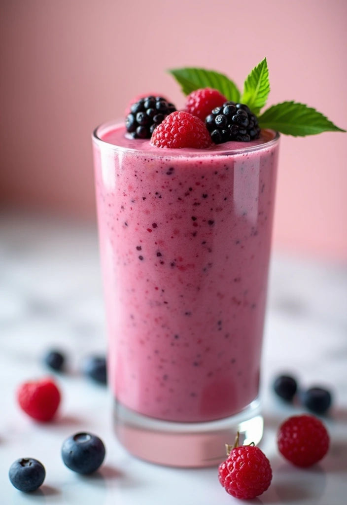 25 Refreshing Dairy Free Smoothie Recipes for Glowing Skin - 2. Berry Bliss Smoothie