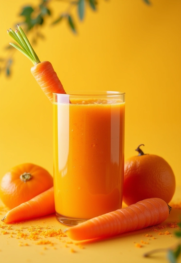 25 Refreshing Dairy Free Smoothie Recipes for Glowing Skin - 23. Carrot Orange Smoothie