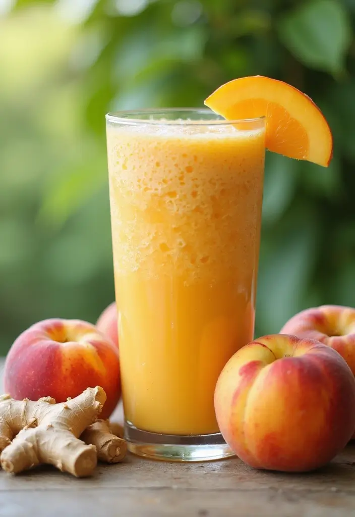 25 Refreshing Dairy Free Smoothie Recipes for Glowing Skin - 5. Peachy Keen Smoothie