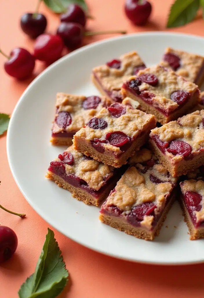 25 Simple Recipes That Are 100% Dairy Free and Delicious - 24. Cherry Almond Bars