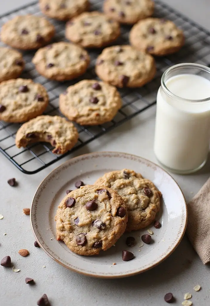 25 Simple Recipes That Are 100% Dairy Free and Delicious - 6. Oatmeal Chocolate Chip Cookies