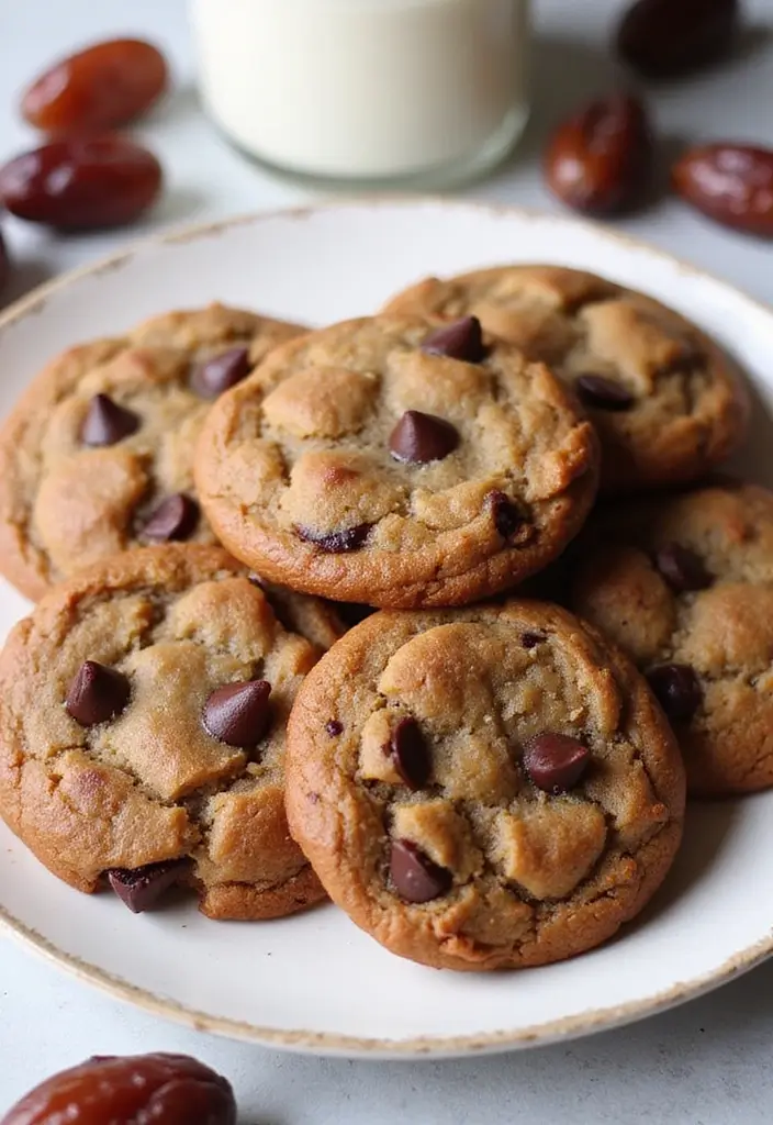 27 Chewy & Gooey Gluten Free Dairy Free Cookie Recipes - 18. Date-Sweetened Chocolate Chip Cookies